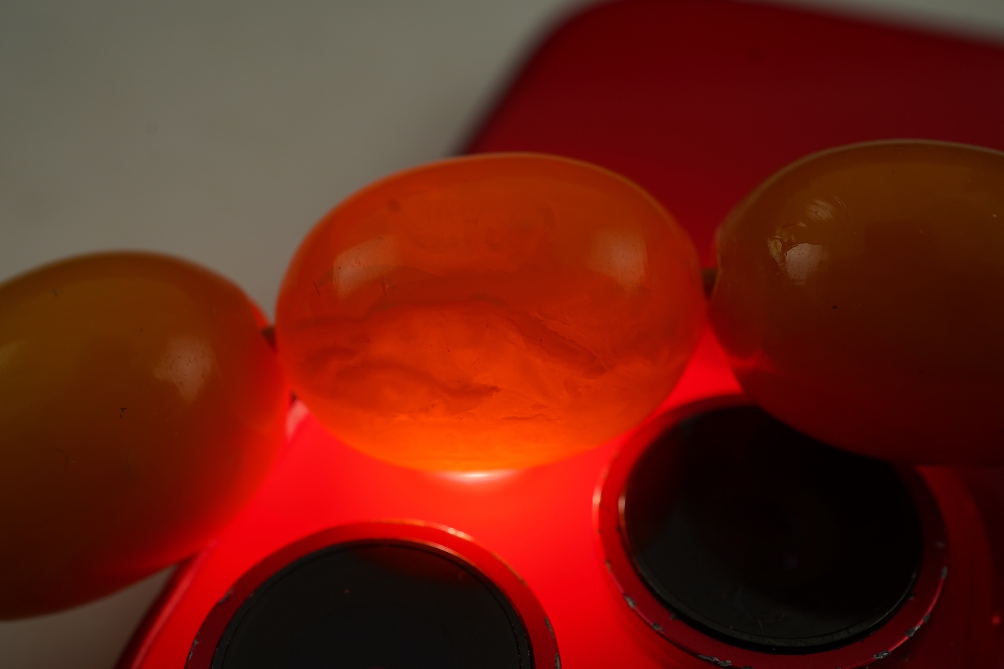 An amber necklace